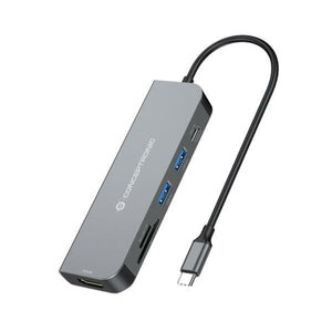 USB-C Hub Conceptronic DONN02G Aluminium (1 Unit)