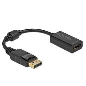 DisplayPort to HDMI Adapter DELOCK 61011 Black 15 cm