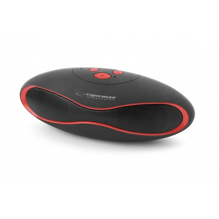 Altavoz Bluetooth Portátil Esperanza TRIVAL Negro Negro/Rojo