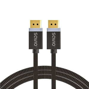 Cable DisplayPort Savio CL-166 Negro 2 m