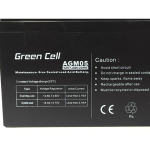 Battery for Uninterruptible Power Supply System UPS Green Cell AGM05 72 Ah 12 V
