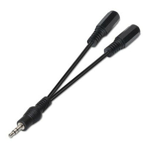Cable Audio Jack (3,5 mm) Divisor NANOCABLE 15 cm Negro 15 cm