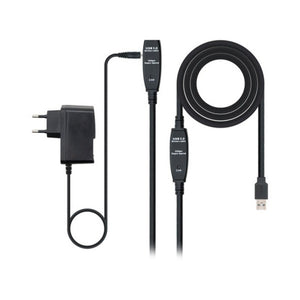 Cable Alargador USB NANOCABLE 10.01.031 Negro