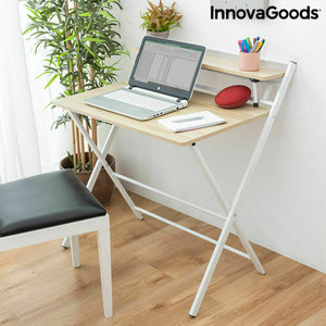 Folding Desk with Shelf InnovaGoods Tablezy Wood (Refurbished B)