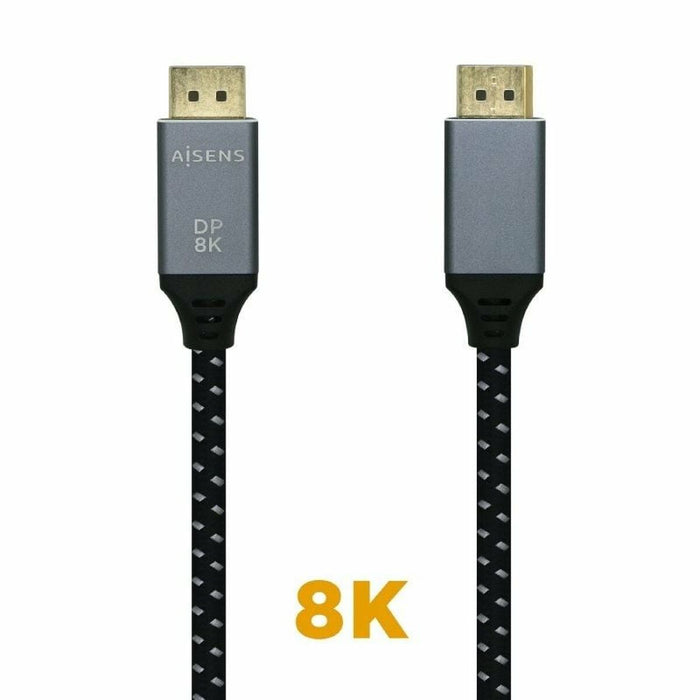 DisplayPort Cable Aisens A149-0435 Black Black/Grey 1 m